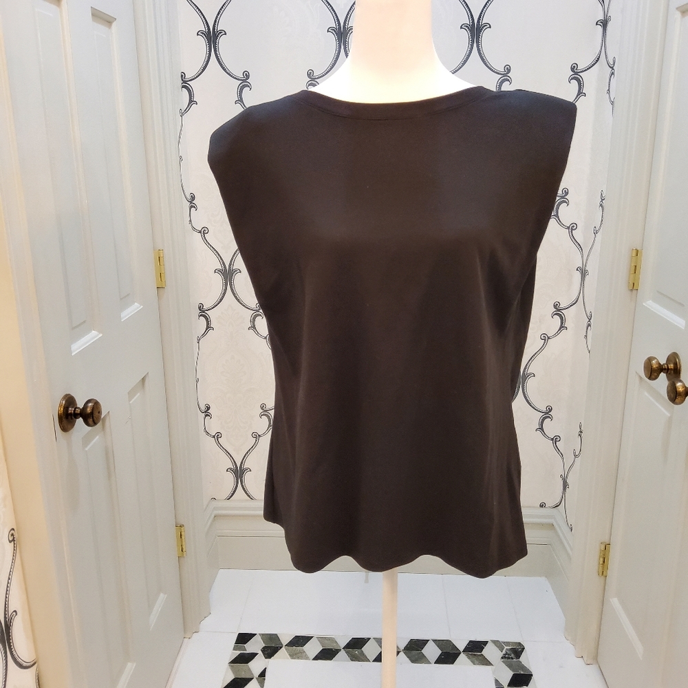 Shoulder pad black cotton top